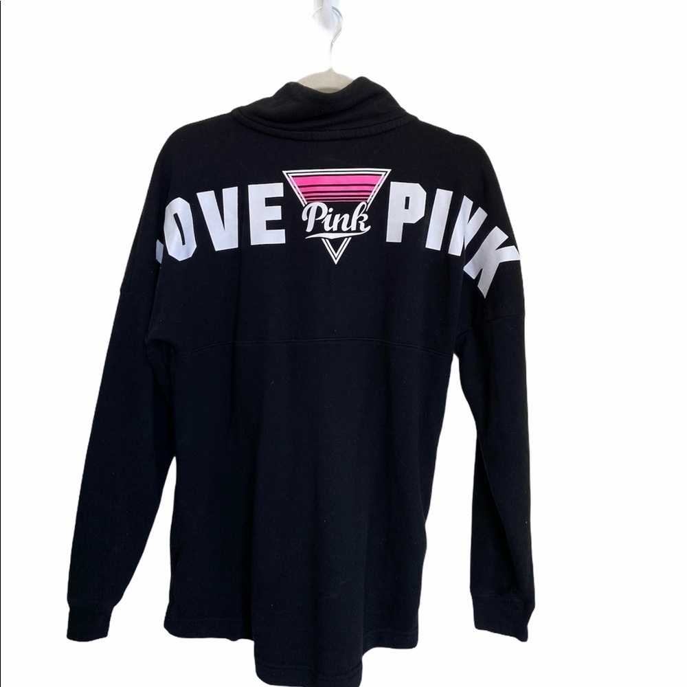 PINK Victoria’s Secret Varsity Quarter Snap Oversized Sweater - Picture 6 of 11